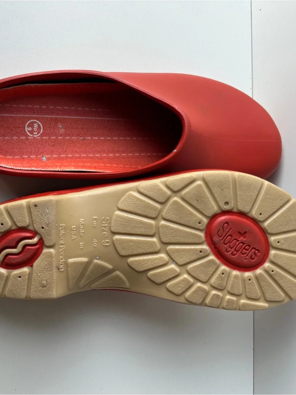 Sloggers Women’s Size 9 Red Garden Clogs Waterproof Comfort Shoes Mule Slip